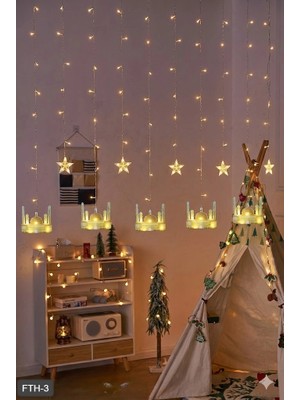 Aesco Mey Ithalat® Ramazan Perde LED Işık 3 Metre