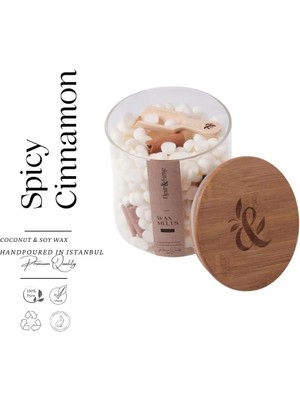 Fleur & Fume Everblend Melt Serisi - Spicy Cinnamon - Kabuk Tarçınlı Doğal Soya & Coconut Wax Melt