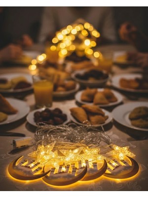 Aesco Mey Ithalat® A++ Tasarruflu Ramazan Süs Işığı Pencere Perde Balkon Uyumlu