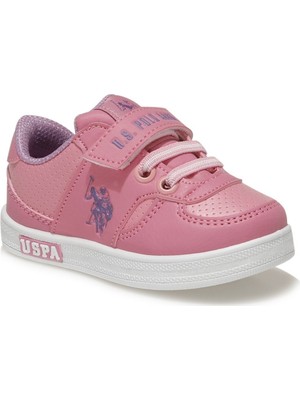 U.S. Polo Assn. Cameron 1fx Pembe Kız Çocuk Sneakers Suni Deri Düz Tabanlı Rahat Ayakkabı