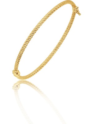 Altın Kesesi 8 Ayar Altın Lazerli Parlak Kelepçe Bombeli 3 mm