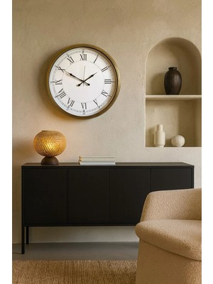 Aesco Mey Ithalat® 52 cm Eskitme Metal Retro Duvar Saati