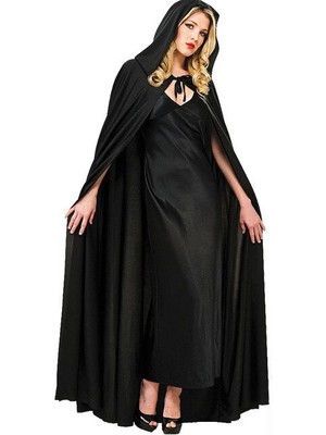 Aesco Mey Ithalat® Siyah Yakalı Pelerin - Vampir Pelerin - Dracula Pelerin 90 cm