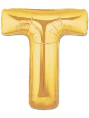Aesco Mey Ithalat® T Harf Folyo Balon Altın Renk  40 Inç