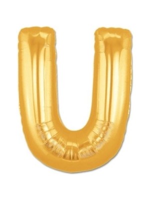 Aesco Mey Ithalat® U Harf Folyo Balon Altın Renk  40 Inç