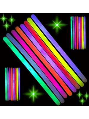 Aesco Mey Ithalat® Karanlıkta Parlayan Fosforlu Glow  Kalın Çubuk 30 cm 1 Adet