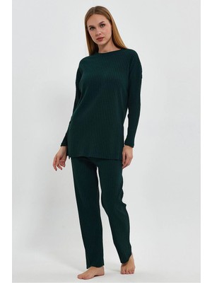 Fitilli Interlok Kumaş Rahat Kalıp Ev Giyim Takımı