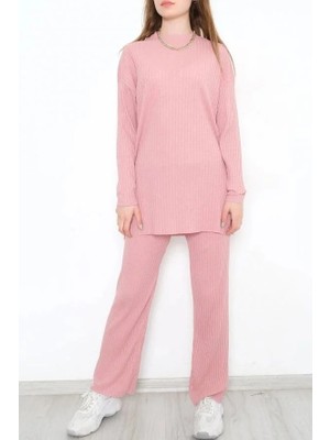 Fitilli Interlok Kumaş Rahat Kalıp Ev Giyim Takımı