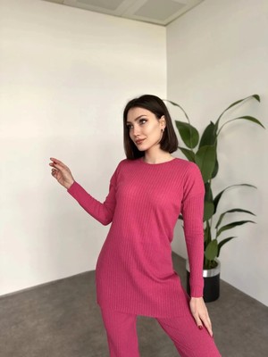 Fitilli Interlok Kumaş Rahat Kalıp Ev Giyim Takımı