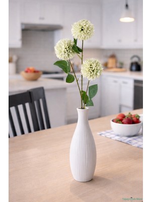 Yapay Çiçek Sitesi Yapay 3 Top Karanfil 62 cm Yeşil