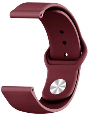 Gpack Qcy Watch Gs Kordon Kayış Mat Silikon 22/KRD11E Mürdüm