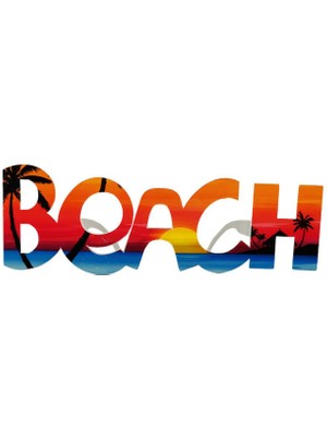 Ethab Ticaret Beach Yazılı Parti Gözlüğü Yaza Merhaba Hawaii Show Gözlüğü 19X6 cm (4457)