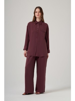 Nuss 1063 Tek Cep Kapak Detaylı Basic Pantolonlu Takım