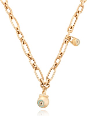 Cetaş Jewelry 14 Ayar Altın Fortuna Nazar Mineli Kolye