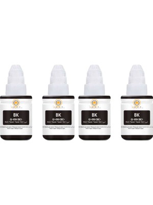 Drl 490 Uyumlu 4 Adet Siyah Mürekkep Fırsat Paketi G2400 G3400 G3411 G3415 Sıfır Muadil - Kapalı Kutu