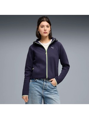 Puma Kadın Lacivert Puma Evostrıpe Full-Zip Hoodie Dk Lacivert Kadın Kapüşonlu Sweatshirt