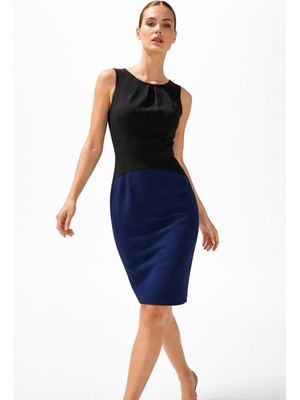 Gönülden Tasarım Iki Renkli Kadın Elbise 38 Beden