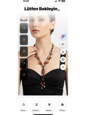 Gönülden Tasarım Doğal Taş Kadın Kolye