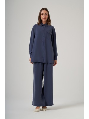 Nuss 1063 Tek Cep Kapak Detaylı Basic Pantolonlu Takım