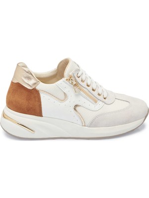 Tergan Beyaz Hakiki Deri Kadın Sneaker - K25I1AY67941-A26