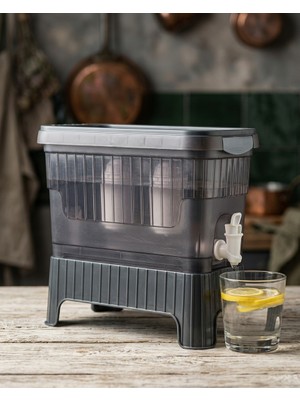 Mht Gaıa Musluklu Su Sebili - 4,5 Litre Buzdolabı Içi Uygun, Sızdırmaz Meyve Suyu ve Içecek Haznesi"