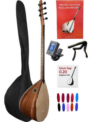 İstanbul Müzik Uzun Sap Maun Gövde Kaliteli Gürgen Sap Saz El Yapımı Bağlama Seti