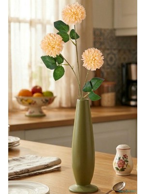 Yapay Çiçek Sitesi Yapay 3 Top Karanfil 62 cm Somon