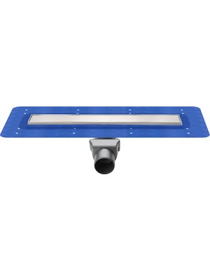 Sukar Line 2 Slim 50 cm Tekstil Mebranlı Yalıtımlı Lineer Duş Kanalı Plain Paslanmaz Izgaralı