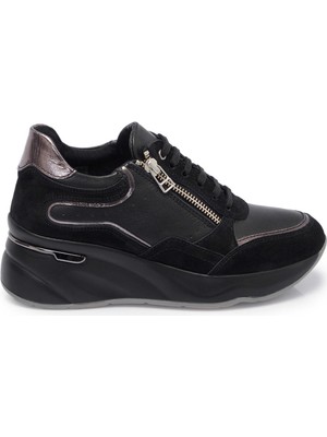 Tergan Siyah Hakiki Deri Kadın Sneaker - K25I1AY67943-A23