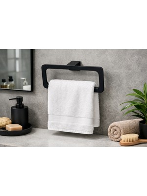 Onno Black Cıty Kare Havluluk Siyah
