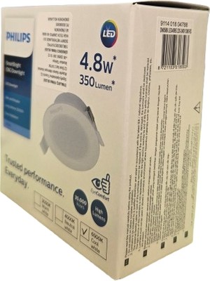 Philips 4,8W LED Spot 3000K Sarı Işık 350LÜMEN Delik Çap 75-85MM 5li Paket