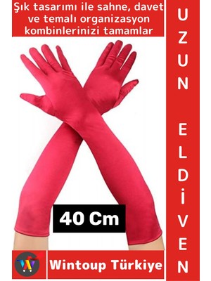 Wintoup #partieldiveni Balo Parti Halloween Cosplay Dans Gösteri Davet Çok Şık Uzun Kumaş Eldiven 40 cm