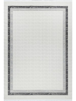 Sere Serpe Modern Doğal Taban Saçaklı Salon Koridor Mutfak Çocuk Oturma Odası Halı Yolluk 7107 Gri