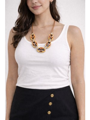 Gönülden Tasarım Kahverengi Tasarım Kadın Kolye