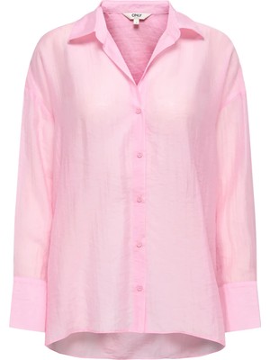 Only Kadın Bol Kesim Pembe Gömlek - 15369483