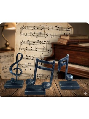Ayder Online Satış 10 cm -20 cm LIK Ebatlarda Kırılmaz Polyester,nota Desenli Biblo
