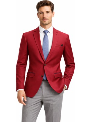 Fabio Cassel Slim Fit Erkek Tek Ceket