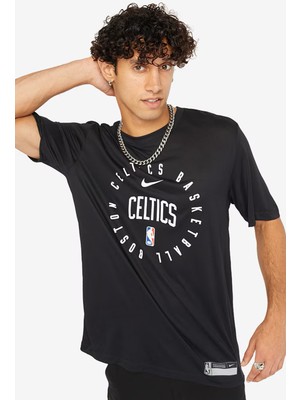 Nike Boston Celtics Legend Practice Tee Ss Crew Black Logolu Unisex Günlük Tişört Siyah
