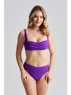 AQUAVİVA Aquaviva Kadın Luna Straplez Askılı Bikini Takımı Mor