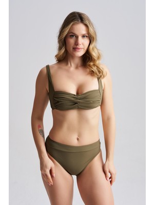 AQUAVİVA Aquaviva Kadın Luna Straplez Askılı Bikini Takımı Haki