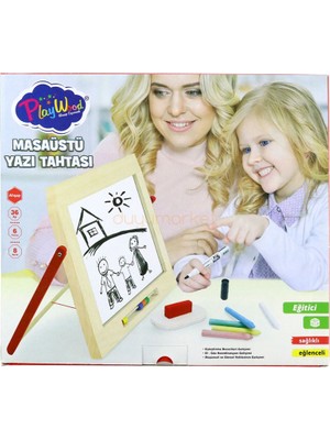 Gray Line Gry Ahşap Masa Üstü Yazı Tahtası 385 Nel1