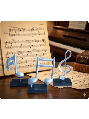 Ayder Online Satış 10 cm -20 cm LIK Ebatlarda Kırılmaz Polyester,nota Desenli Biblo