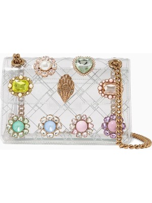 Kurt Geiger Mini Vinyl Kensington Gem Taşlı Zincir Askılı Kadın Omuz Çantası