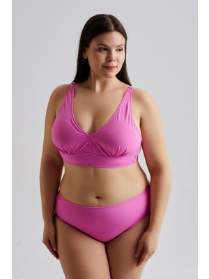 AQUAVİVA Aquaviva Kadın Büyük Beden Valeria Toparlayıcı Bikini Takımı Lila