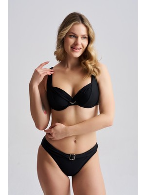 AQUAVİVA Aquaviva Kadın Clarissa Balenli Bikini Takımı Siyah