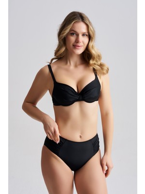 AQUAVİVA Aquaviva Kadın Nadia Kaplı Balenli Bikini Takımı Siyah