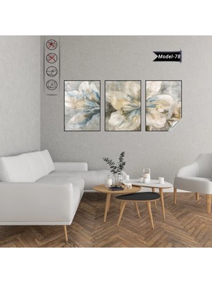 Akıllı Kağıt Statik Tutunma Özellikli Tablo - Poster Çiçek (Model- 78)
