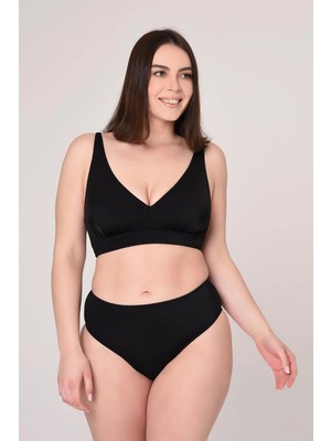 AQUAVİVA Aquaviva Kadın Büyük Beden Valeria Toparlayıcı Bikini Takımı Siyah