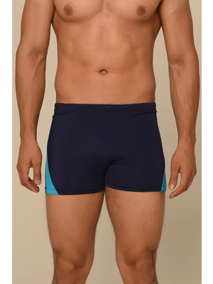 AQUAVİVA Aquaviva Erkek Lacivert-Mavi  Paçadan Garnili Şort Mayo