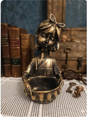 Ayder Online Satış 14 cm -30 cm  Ebatlarında Kırılmaz Polyester,sepetli Kız  Biblosu